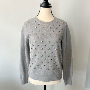 Red Valentino Silver Beaded Sweater